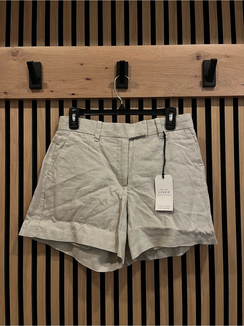 Abercrombie & Fitch Linen-Blend Women's Shorts - Light Beige